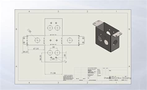 techniques for building a metal box|sheet metal box drawing.